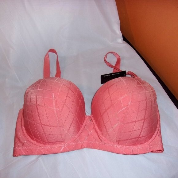 Youmita  Coral Jacquard 42DD Push Up Bra/3X Hipster Set NWT - Picture 8 of 14